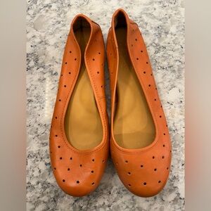 Kork-Ease Orange Leather Flats